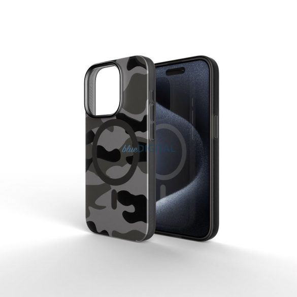 Carcasă compatibilă Forcell F-Protect MagSafe pentru iPhone 16 Plus - camuflaj gri