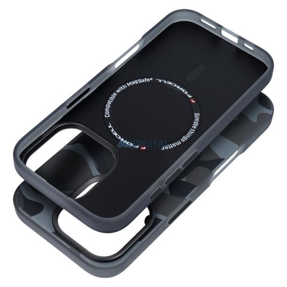 Carcasă compatibilă Forcell F-Protect MagSafe pentru iPhone 16 Plus - camuflaj gri