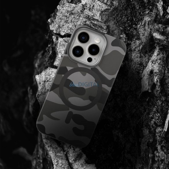 Carcasă compatibilă Forcell F-Protect MagSafe pentru iPhone 16 Plus - camuflaj gri