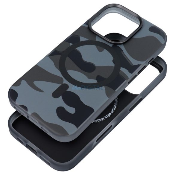 Carcasă compatibilă Forcell F-Protect MagSafe pentru iPhone 16 Plus - camuflaj gri