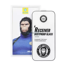   5D Mr. Monkey Glass (Strong Dustproof) folie de sticlă cu margine neagră iPhone 16 Pro Max