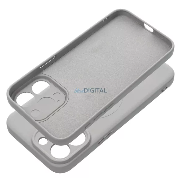 HUSĂ! - SILICONE MAG COVER Carcasă compatibilă MagSafe pentru iPhone 16 Pro - gri titan