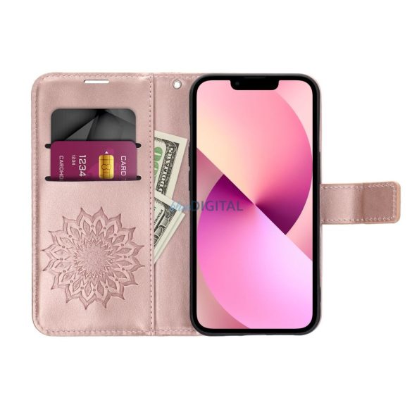 Carcasă de carte MEZZO Samsung Galaxy A16 5G - mandala rose gold