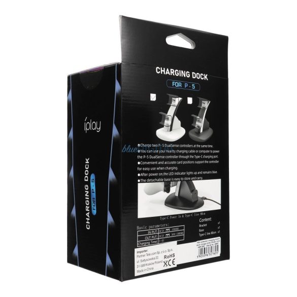 PS5 controler de încărcare dock dublu de încărcare HBP-253 alb