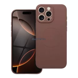   HUSĂ! - SILICONE MAG COVER Husa compatibila MagSafe pentru iPhone 16 Pro Max - maro