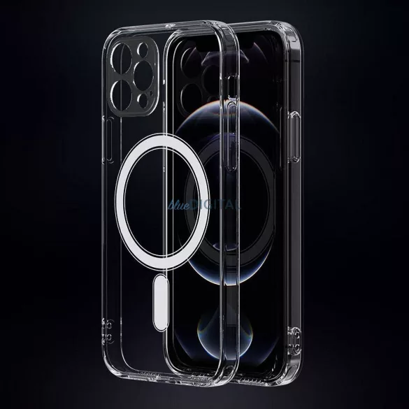 HUSĂ! - Carcasă CLEAR MAG COVER cu protecție pentru cameră, compatibilă MagSafe pentru iPhone 16 Pro - transparentă