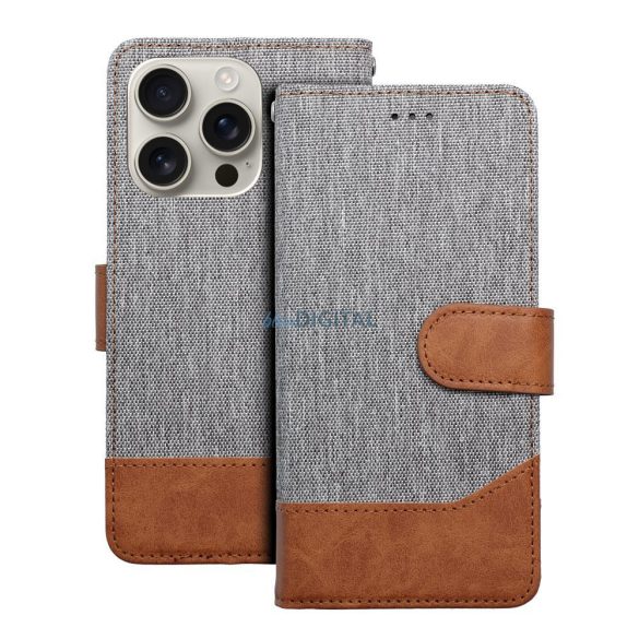 Geantă de carte JEANS iPhone 7/8/SE 2020/SE 2022 - gri