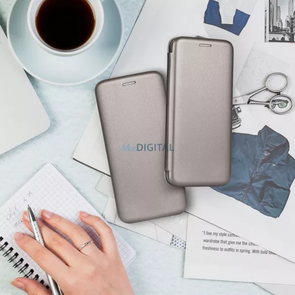 HUSĂ! - Carcasă de carte ELEGANCE Samsung Galaxy S25 Plus - gri