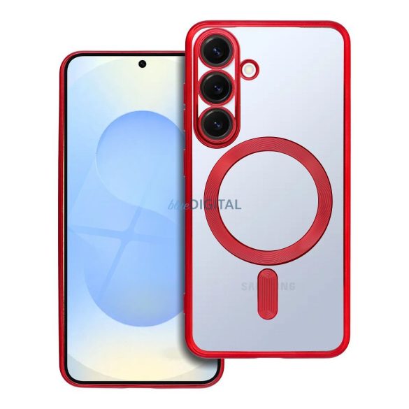 HUSĂ! - Husă compatibilă ELECTRO MAG COVER MagSafe pentru Samsung Galaxy S25 - roșu