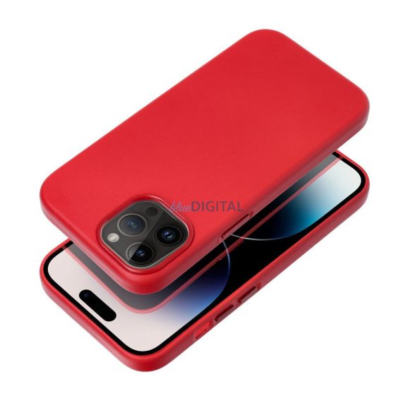 Husă compatibilă cu MAG COVER MagSafe din piele pentru Samsung Galaxy S25 - roșu