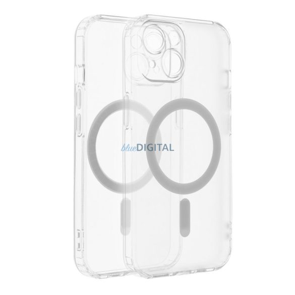 Carcasă FROST MAG COVER cu protecție pentru cameră, compatibilă cu MagSafe pentru iPhone 16 Plus - transparentă