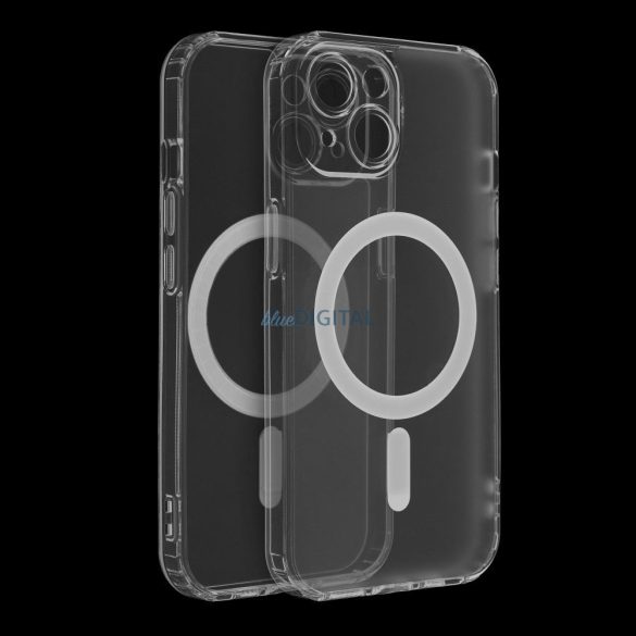 Carcasă FROST MAG COVER cu protecție pentru cameră, compatibilă cu MagSafe pentru iPhone 16 Plus - transparentă