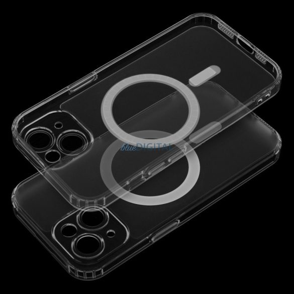 Carcasă FROST MAG COVER cu protecție pentru cameră, compatibilă cu MagSafe pentru iPhone 16 Plus - transparentă