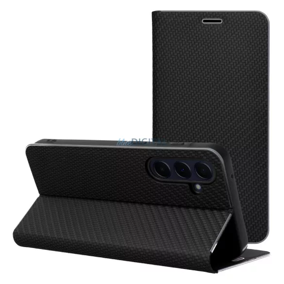 HUSĂ! - Husă de carte LUNA Samsung Galaxy S25 Plus - negru