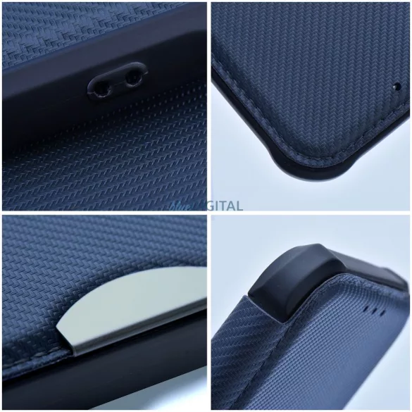 HUSĂ! - Carcasă de carte RAZOR Samsung Galaxy S25 Plus - albastru