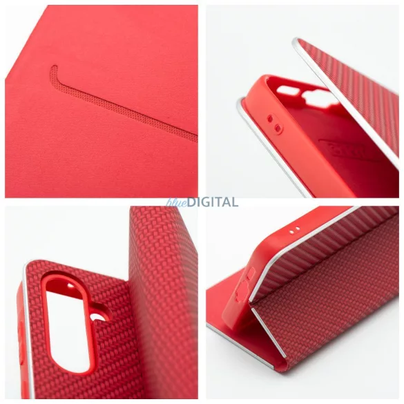 HUSĂ! - Carcasă de carte LUNA Samsung Galaxy S25 Plus - roșu