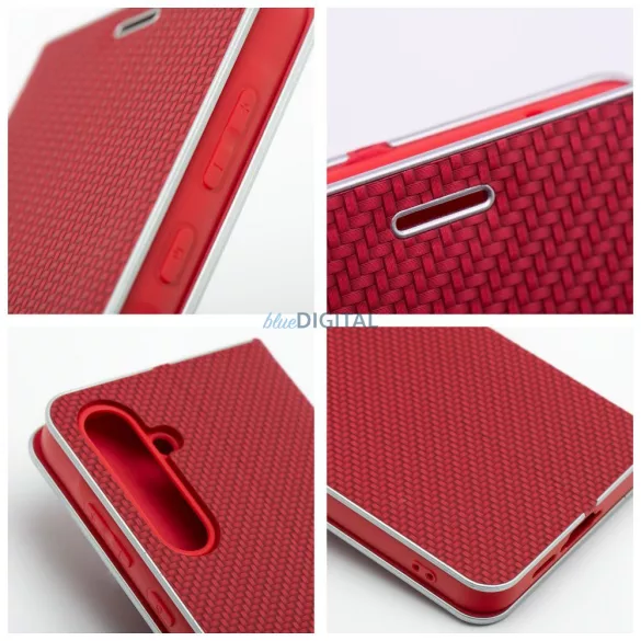 HUSĂ! - Carcasă de carte LUNA Samsung Galaxy S25 Plus - roșu