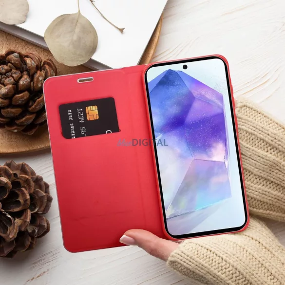 HUSĂ! - Carcasă de carte LUNA Samsung Galaxy S25 Plus - roșu
