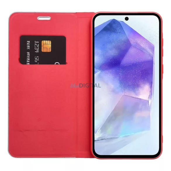 HUSĂ! - Carcasă de carte LUNA Samsung Galaxy S25 Plus - roșu