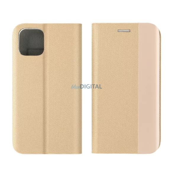 HUSĂ! - Carcasă de carte SENSITIVE Samsung Galaxy S25 Plus - auriu