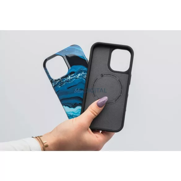 HUSĂ! - FORCELL F-PROTECT Mirage, carcasă militară testată la cădere compatibilă cu MagSafe pentru IPHONE 15 deep sea