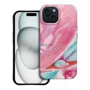 HUSĂ! - FORCELL F-PROTECT Mirage, carcasă militară testată la cădere compatibilă cu MagSafe pentru IPHONE 15 pink marble