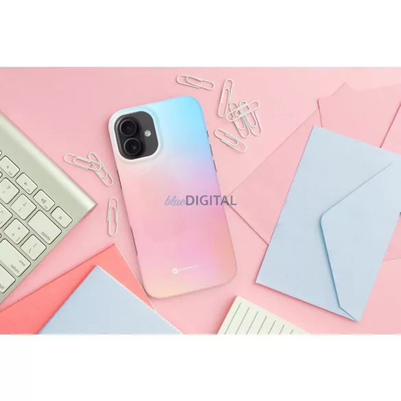 HUSĂ! - FORCELL F-PROTECT Mirage, carcasă militară testată la cădere compatibilă cu MagSafe pentru IPHONE 15 roz albastru