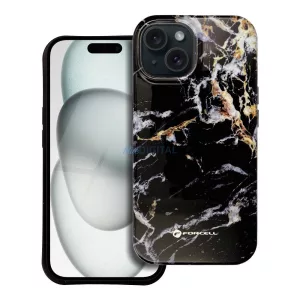 HUSĂ! - FORCELL F-PROTECT Mirage, carcasă militară testată la cădere compatibilă cu MagSafe pentru IPHONE 15 PRO black marble