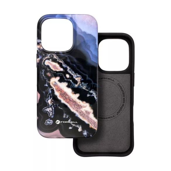 HUSĂ! - FORCELL F-PROTECT Mirage, carcasă militară testată la cădere compatibilă cu MagSafe pentru IPHONE 15 PRO gold island