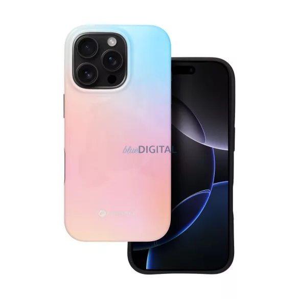 HUSĂ! - FORCELL F-PROTECT Mirage, carcasă militară testată la cădere compatibilă cu MagSafe pentru IPHONE 15 PRO roz albastru