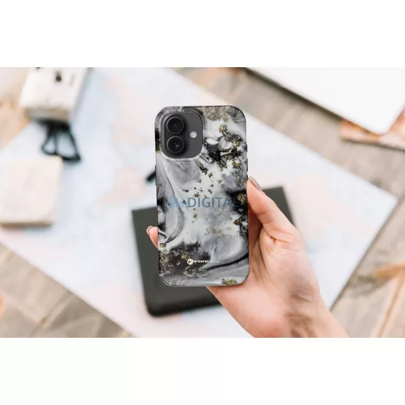 HUSĂ! - FORCELL F-PROTECT Mirage, carcasă militară testată la cădere compatibilă cu MagSafe pentru IPHONE 15 PRO Silver Fog