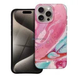   HUSĂ! - FORCELL F-PROTECT Mirage, carcasă militară testată la cădere compatibilă cu MagSafe pentru IPHONE 15 PRO MAX pink marble