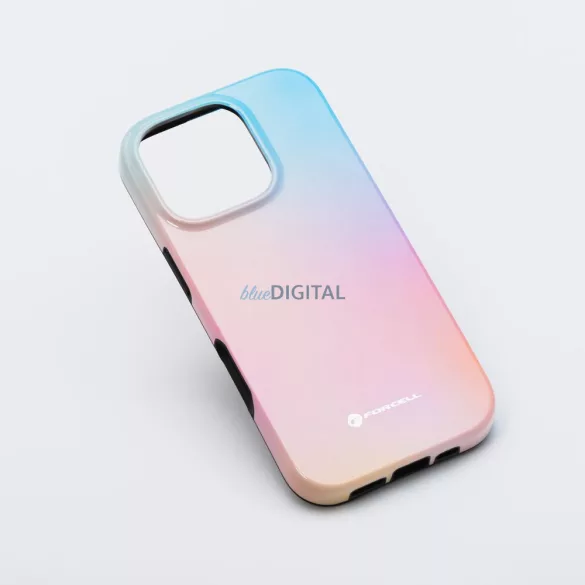 HUSĂ! - FORCELL F-PROTECT Mirage, carcasă militară testată la cădere compatibilă cu MagSafe pentru IPHONE 15 PRO MAX roz albastru