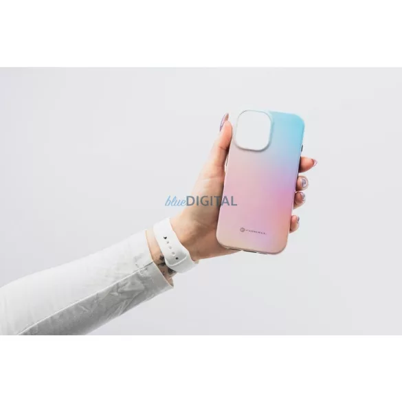 HUSĂ! - FORCELL F-PROTECT Mirage, carcasă militară testată la cădere compatibilă cu MagSafe pentru IPHONE 15 PRO MAX roz albastru