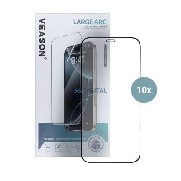 Sticlă temperată Veason 6D Pro cu margine neagră pentru Samsung Galaxy A16 4G/5G - 10 buc
