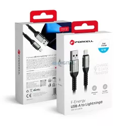   Forcell C257 F-ENERGY USB-A - Lightning cablu 12W 2.4A 3m - negru