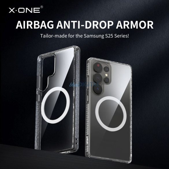 X-One Dropguard Magnetic Case Pro MagSafe caz compatibil Samsung Galaxy S25 - transparent