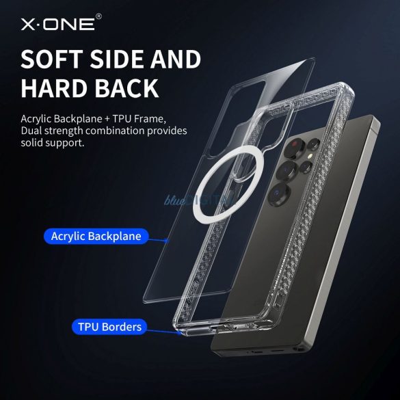 X-One Dropguard Magnetic Case Pro MagSafe caz compatibil Samsung Galaxy S25 - transparent