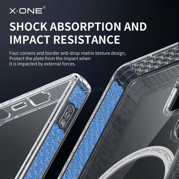 X-One Dropguard Magnetic Case Pro MagSafe caz compatibil Samsung Galaxy S25 Plus - transparent