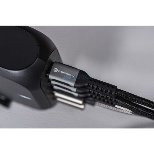 Forcell C256 F-ENERGY USB-A - Tip-C cablu 66W 3A QC3.0 2m - negru