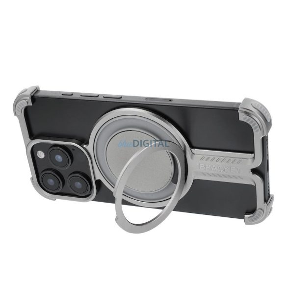 Carcasă TITANIUM BRACKET pentru iPhone 16 - argintiu