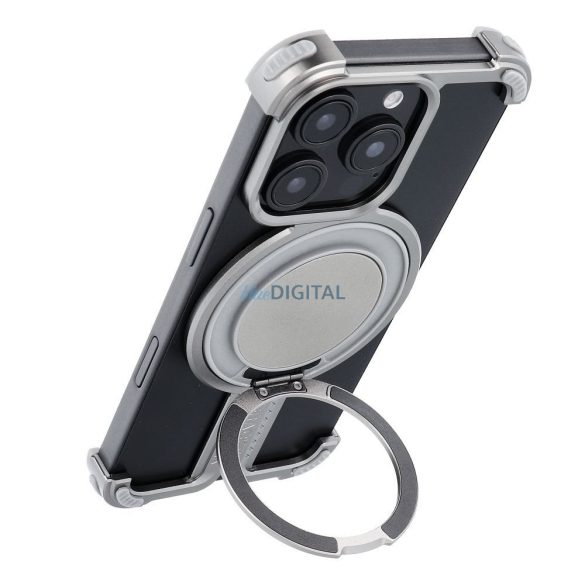 Carcasă TITANIUM BRACKET pentru iPhone 15 Pro - Argint