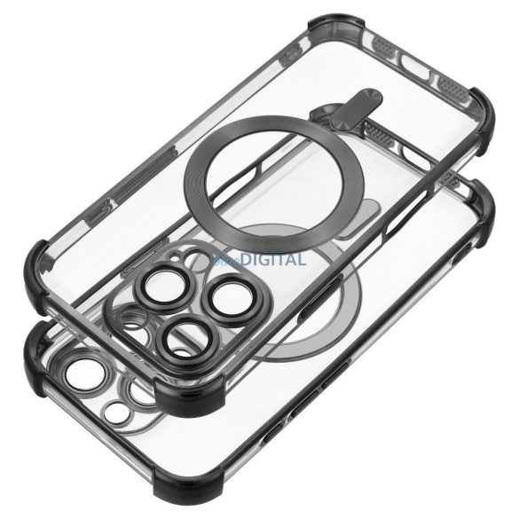 Carcasă compatibilă ANTISHOCK ELECTRO MagSafe pentru iPhone 16 - negru