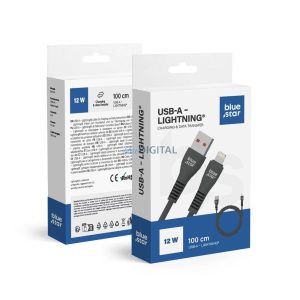 Blue Star DC99I USB-A - Lightning cablu 12W 2A 1m - negru