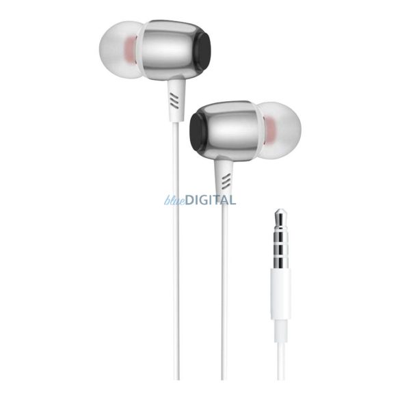Căști cu fir Blue Star M09 cu microfon și mufă de 3,5 mm - alb
