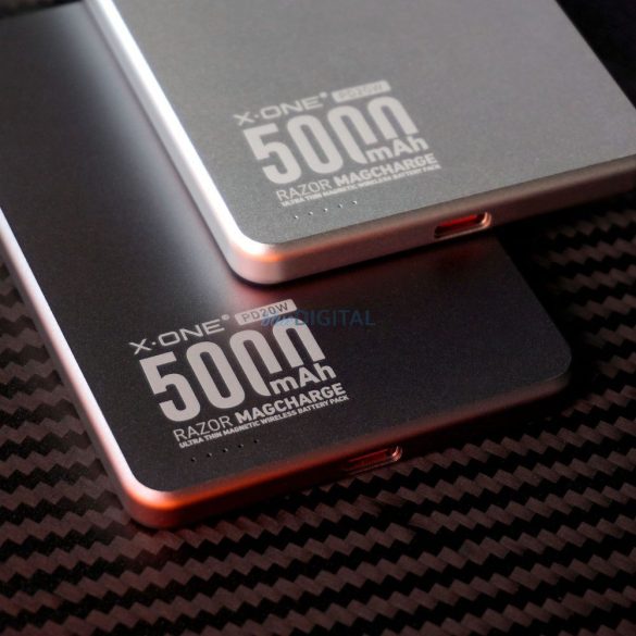 X-One Razor Magcharge Ultraslim inducție powerbank 5000mAh - gri