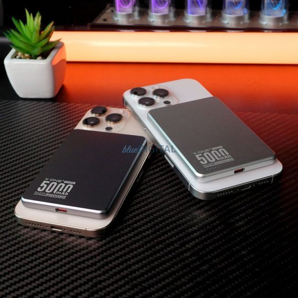 X-One Razor Magcharge Ultraslim inducție powerbank 5000mAh - gri