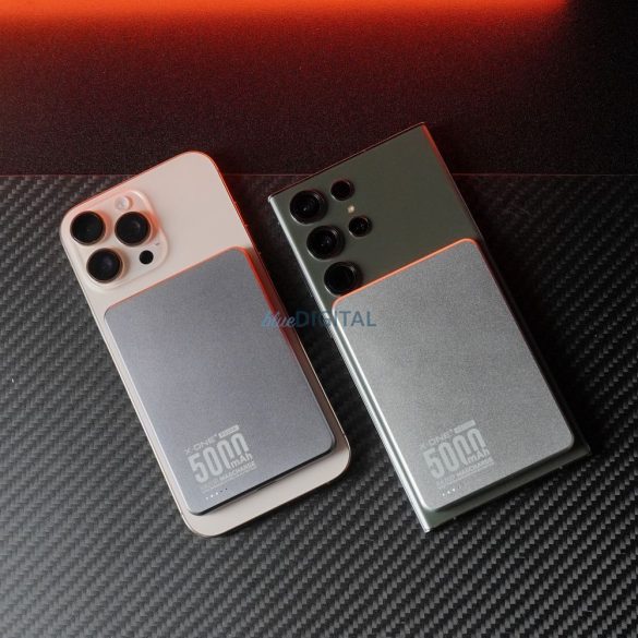 X-One Razor Magcharge Ultraslim inducție powerbank 5000mAh - gri