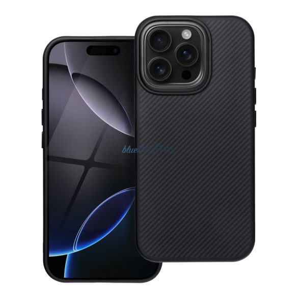 Carcasă CARBON ELITE MAG COVER compatibilă MagSafe pentru iPhone 15 Plus - negru