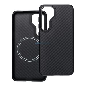 Carcasă CARBON ELITE MAG COVER compatibilă MagSafe pentru Samsung Galaxy S25 - negru